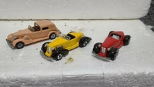 Vintage Hot Wheels 1981 Classic Caddy Limo Tan & 2 1978 Auburn 852 Yellow Red