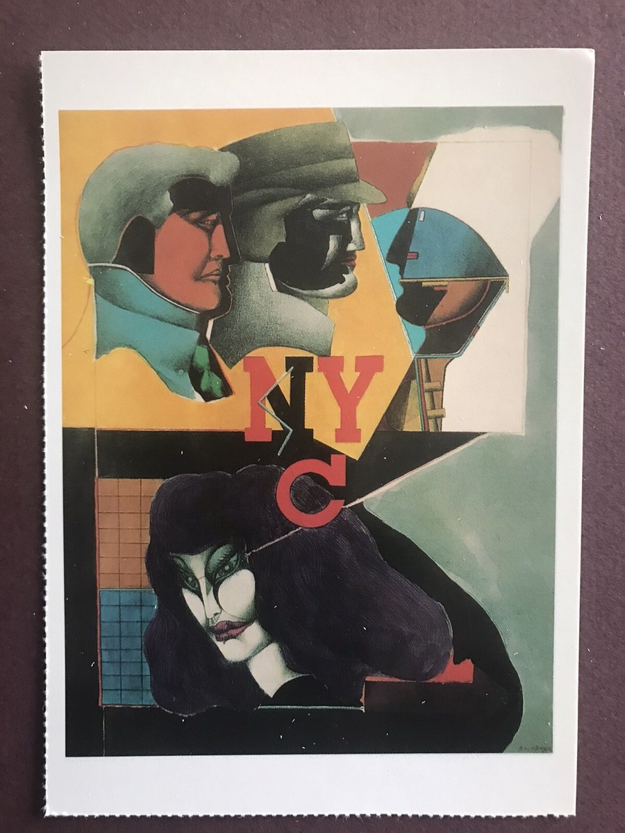 POSTCARD RICHARD LINDNER ART NEW YORK CITY I , c 1964