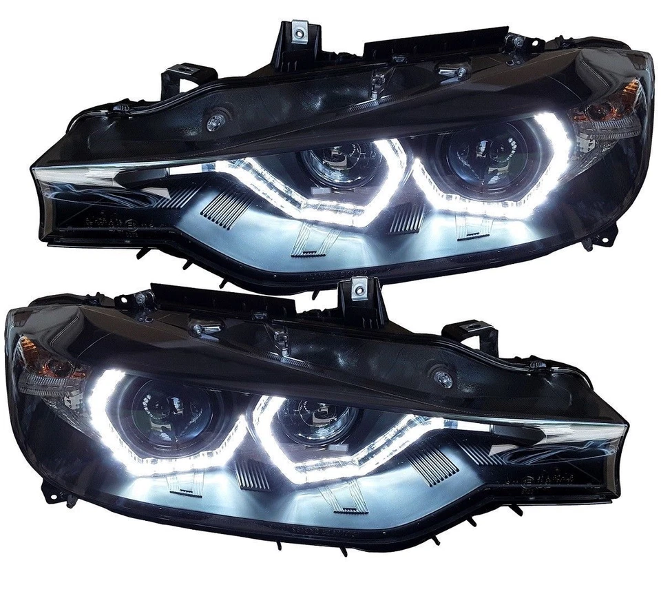 Faro proiettore per bmw f30 f31 11-06/2015 nero drl look xeno sinistro destro