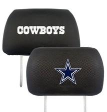 Dallas Cowboys Embroidered Headrest Covers -set Of 2- Nfl Licensed Car Suv Seat