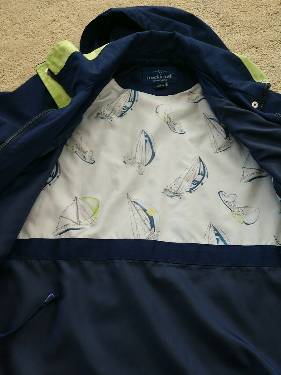 Mackintosh New england jacket Rain Coat small Womans Blue