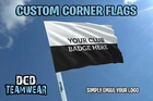 Personalised Football Corner Flags Multicoloured Set of 4 Flags Only