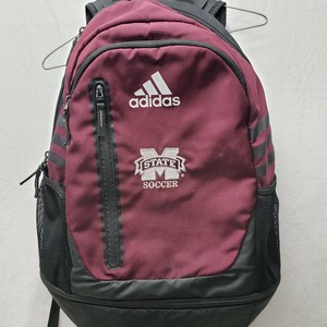 burgundy adidas backpack