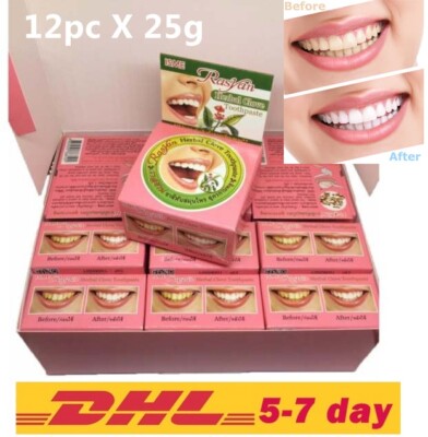 12pc x 25g Isme Rasyan Herbal Clove Toothpaste Whitening Health   Teeth Anti-Bac