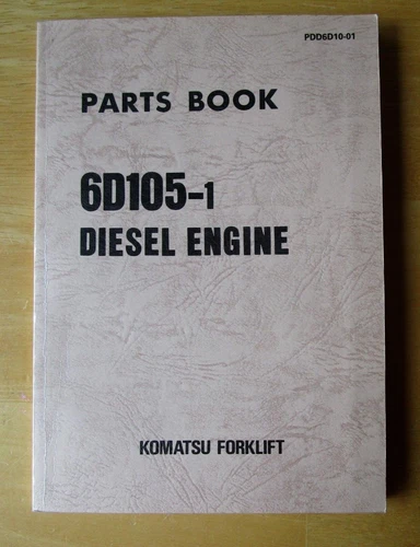 Komatsu 6D105-1 Diesel Engine Forklift Parts Book Manual Dated 1993