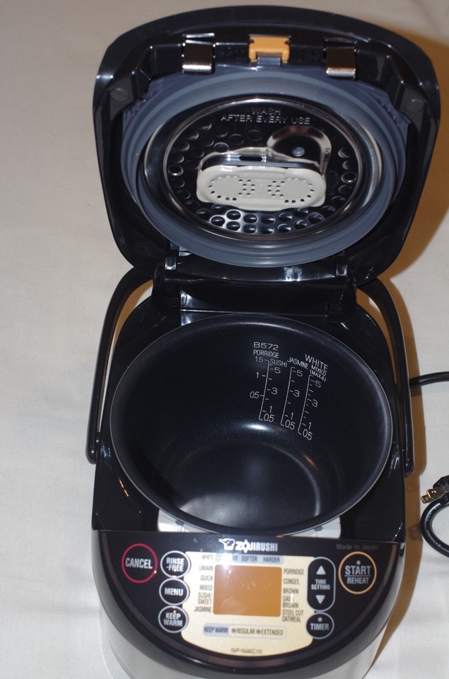 Zojirushi NPNWC10 Rice Cooker Pressure Induction Heating, AI Fuzzy