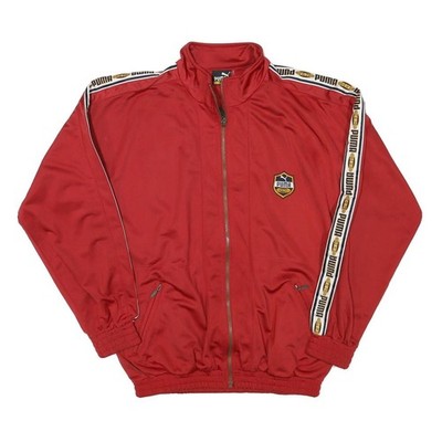 Puma Trainingsjacke Herren rot S Polyestermischung uni Reißverschluss leicht Freizeit