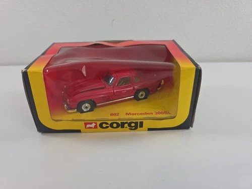 CORGI TOYS 802 MERCEDES 300SL GULLWING DIECAST VINTAGE 1981 IN ORIGINAL BOX