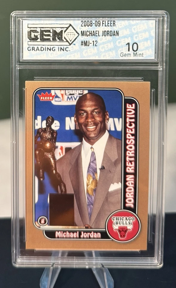 MICHAEL JORDAN 2008-09 FLEER JORDAN RETROSPECTIVE #MJ12 Graded GEM mint 10! - Image 2 of 4