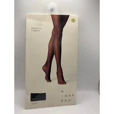 A New Day Black Chevron Pattern Knit Fashion Tights Size M/L 