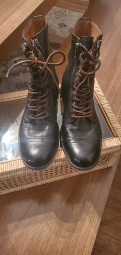 FRYE TYLER RARE DOUBLE ZIP BOOTS MENS 8 ITALIAN LEATHER CAP TOE