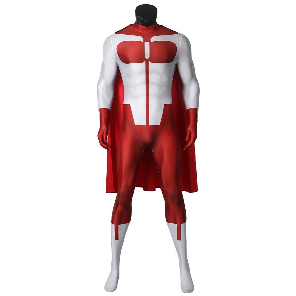 2025 Game Omni-Man Cosplay Halloween Party Zentai Jumpsuit+Cloak Superhero Suits - Image 4 of 4