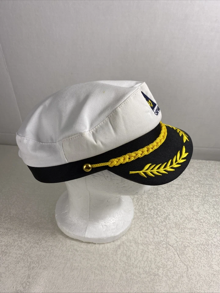 2 Marine Captains Hat Costume Halloween Accessory Navy Adult Cap Strapback - Image 3 of 4