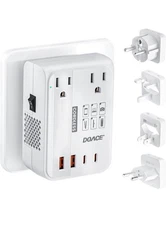 DOACE 220V to 110V Converter - 350W Cordless Voltage Converter US to Europe