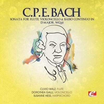 Carl Philipp Emanuel SONATA FOR FLUTE, VIOLONCELLO and BASSO CONTINUO IN D  (CD)