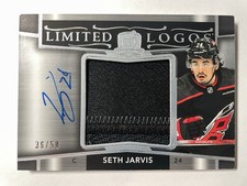 24-25 The Cup Hockey Limited Logos Patch Auto LL-SJ Seth Jarvis #/50