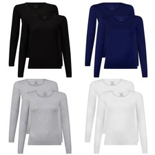 Bamboo basics Ladies, 2er Pack - Lara Long Sleeve, Vest, Crew Neck