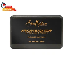 Sheamoisture Bar Soap for Troubled Skin African Black Soap Cleanser with Shea Bu