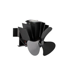 Lehman's Heat Powered Stove Fan 4 Blades Magnetic Attachment to Flue Pipe Black