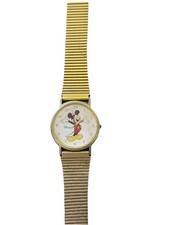 Mickey Mouse, Disney, David Jordan 430 Watch, Gold Color Band