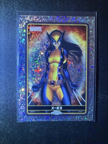 2025 Topps Chrome Deadpool Wolverine X-23 Mini-Diamond #15 Comic Version Exc