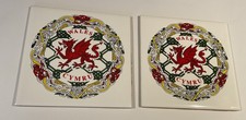 Vintage Fliese, Kachel  Untersetzer Wales Cymru Motiv
