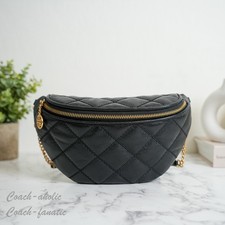 NWT Tory Burch Willa Belt Bag Leather Fanny Pack Crossbody in Black