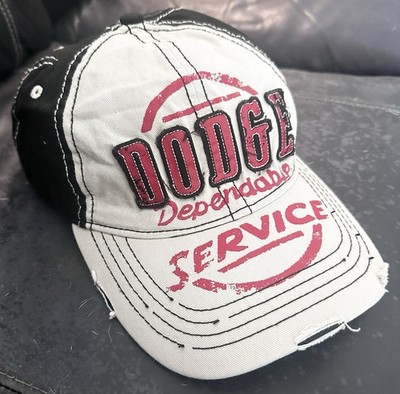 Dodge Baseball Golf Hat Dependable Service Distressed Adjustable Cap Retro