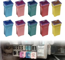 10Pcs Jcase Fuse Kit Mini Jcase Fuse Assortment Tall Profile for Pickup Trucks C