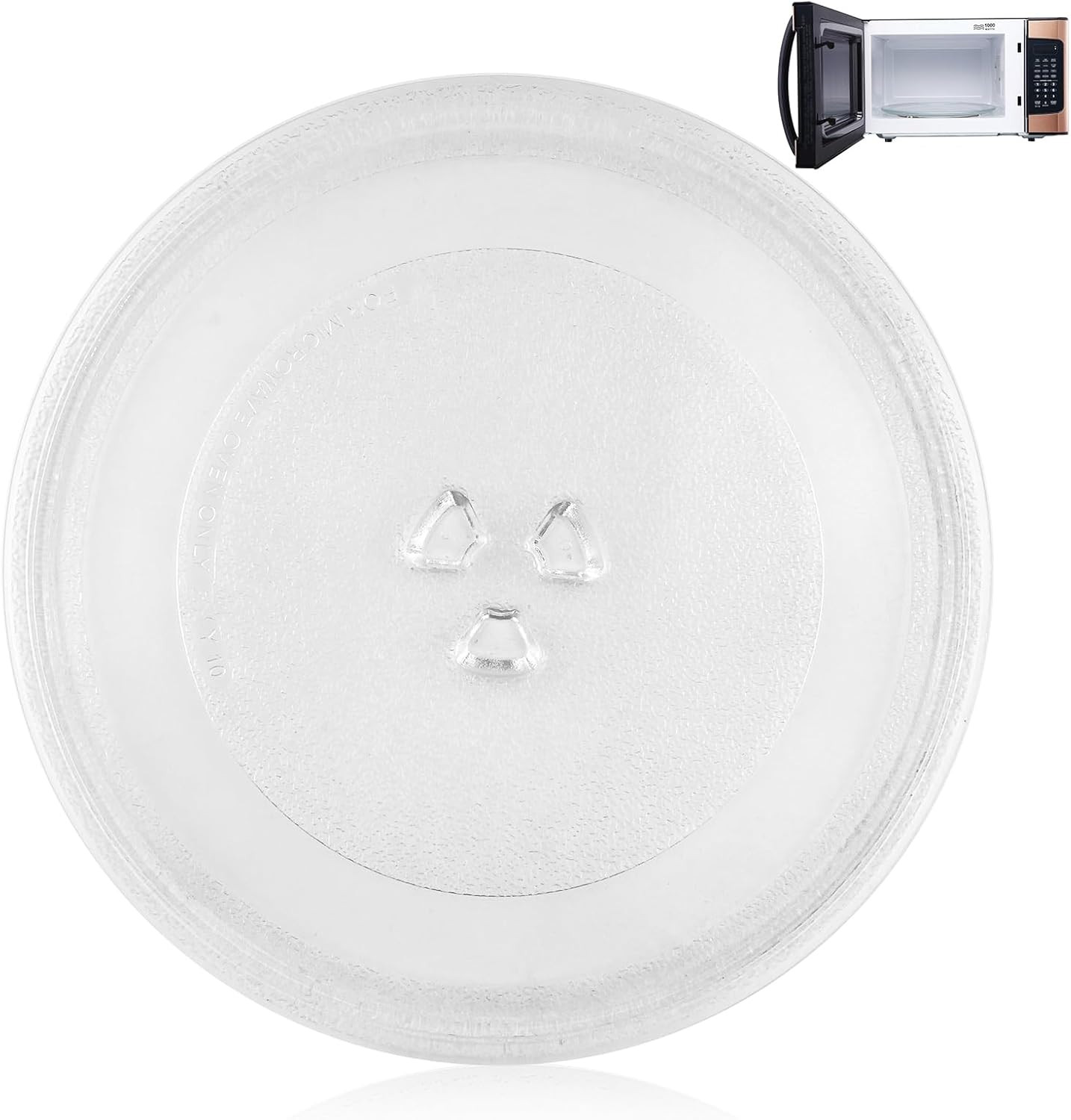 Piatto Microonde 24.5cm Universale Tipo Y - Ricambio Vetro Resistente