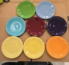 Colorful Fiestaware 8 Dessert Bread Salad Plates Genuine Fiesta
