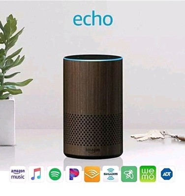 Amazon Echo (2nd Generation) Smart Assistant - Walnut Finish for