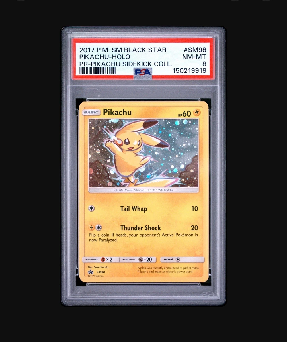 Pokémon TCG Grade 8 Pikachu Individual Collectible Card Game Cards