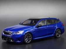 Bmw M5 Touring Station Wagon Blue 164 Scale Diorama Diecast Model Car