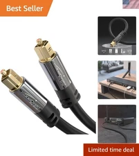 TOSLINK – Optical Audio Cable – 6ft – Fiber Optic Cord, S/PDIF Digital Audio ...