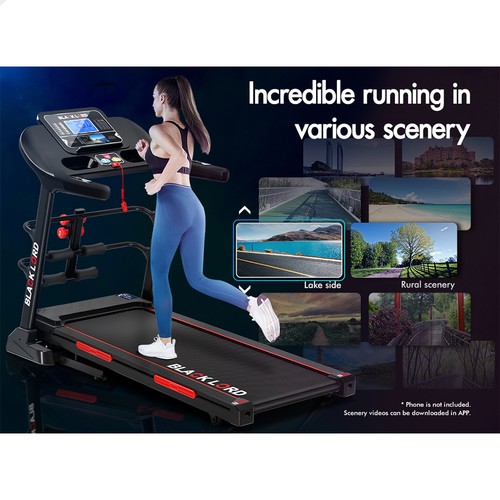 BLACK LORD Treadmill Electric Auto Incline Running Machine Home Gym Fitness - Picture 4 of 12