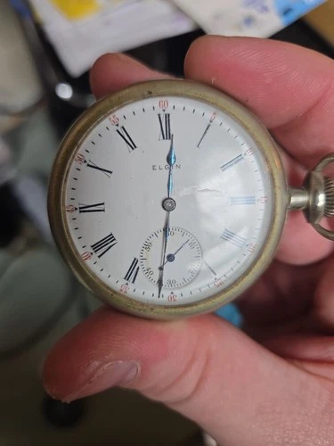 Antique Elgin Pocket Watch 1910s Silverode Case Running 19,982,416 USA