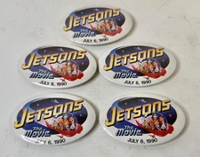 LOT of 5  Jetsons The Movie Oval Pin July 6 1990 Universal City George/Judy/Jane