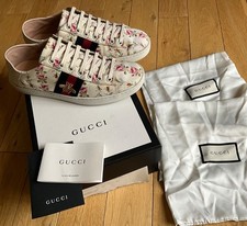 Women’s Gucci ace bee floral rose print trainers eu 37 uk 4 best fit uk 5