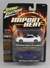 1:64 Johnny Lightning *IMPORT HEAT* 2-PACK 1999 Nissan Skyline & 1992 240SX NIP