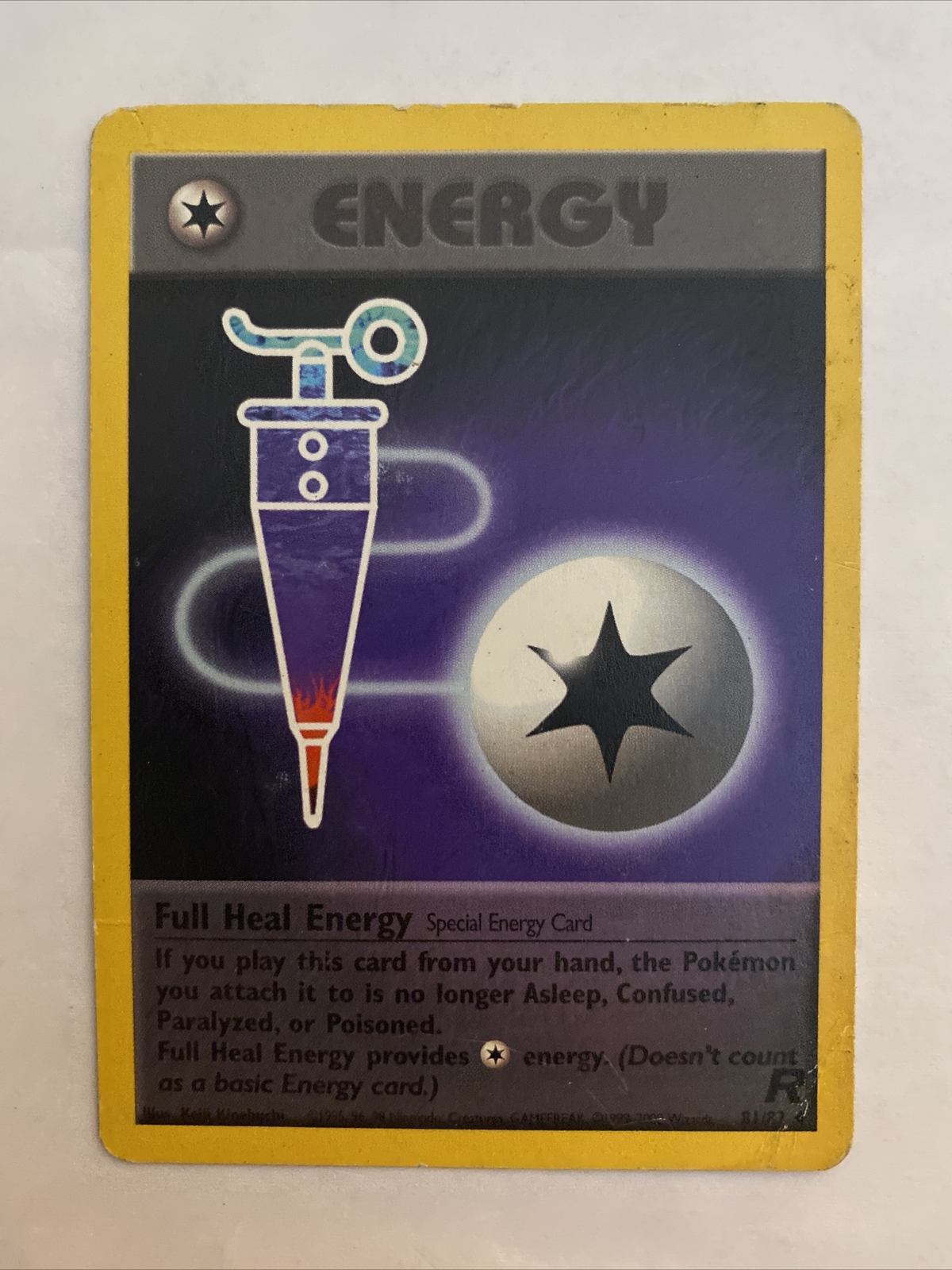 Full Heal Energy Team Rocket Uncommon 81/82 NM Pokemon Card Unlimited