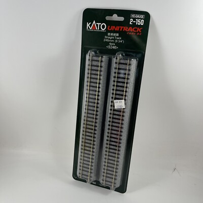 【4個セット】KATO UNITRACK HOゲージ 2-150 S246 Kato Unitrack 2-150 246mm (9 3/4') Straight Track S246 - HO Scale