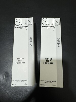 SUN JAVA White Franck Olivier 2.5 oz / 75 ml Eau de Parfum EDP Women Testers x2