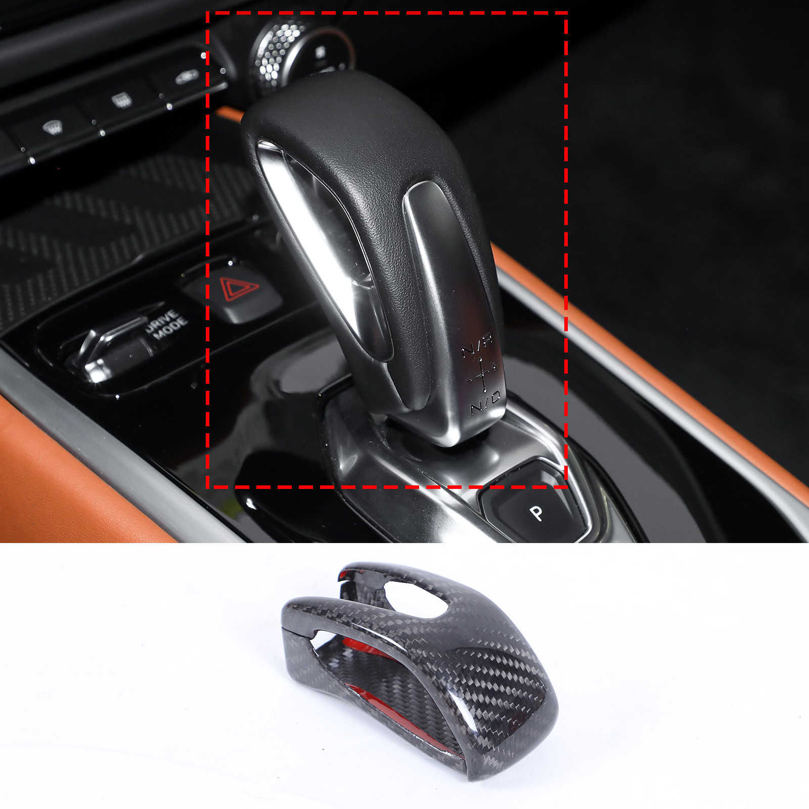 Carbon Fiber Central Console Gear Shift Knob Cover For Lotus EMIRA 2022-2025