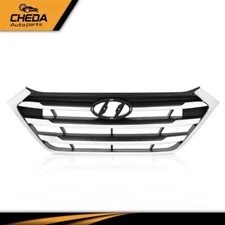 Fit For 2016-2018 Hyundai Tucson Front Upper Grille Grill Chrome Factory Style