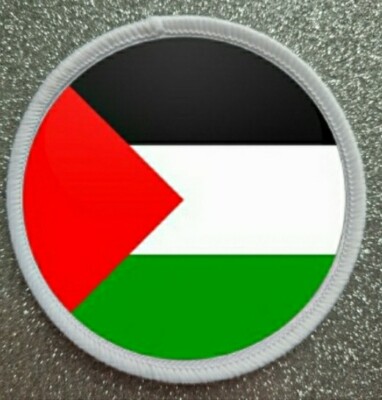 7'' große Flagge Palästinas palästinensische Sublimation Eisen/Aufnähen Patch Abzeichen 