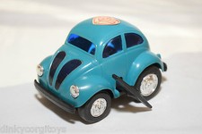 PLASTIC VW VOLKSWAGEN BEETLE BEETLE BLUE WIND UP EXCELLENT CONDITION