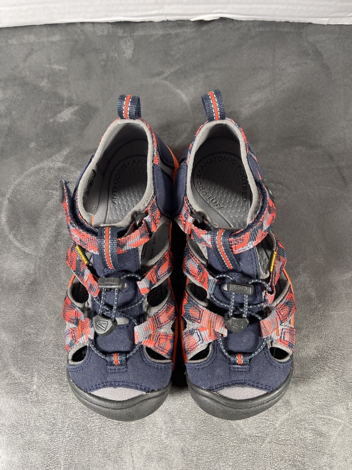 Sandali scarpe da trekking Keen blu arancione Seacamp 2 CNX Gargoyle giovani bambini taglia 2