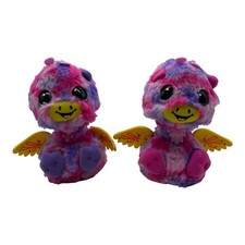 Lot of 2 Spinmasters Hatchimal Pink Purple Spotted Master Dragon Interactive Toy