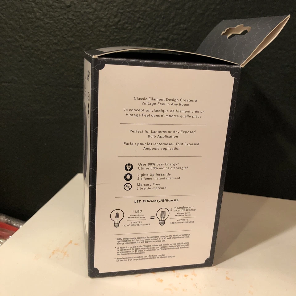 Feit Electric acre G25 E26 (Medium) Filament LED Bulb Smoke Daylight 40 Watt B39 - Image 2 of 4